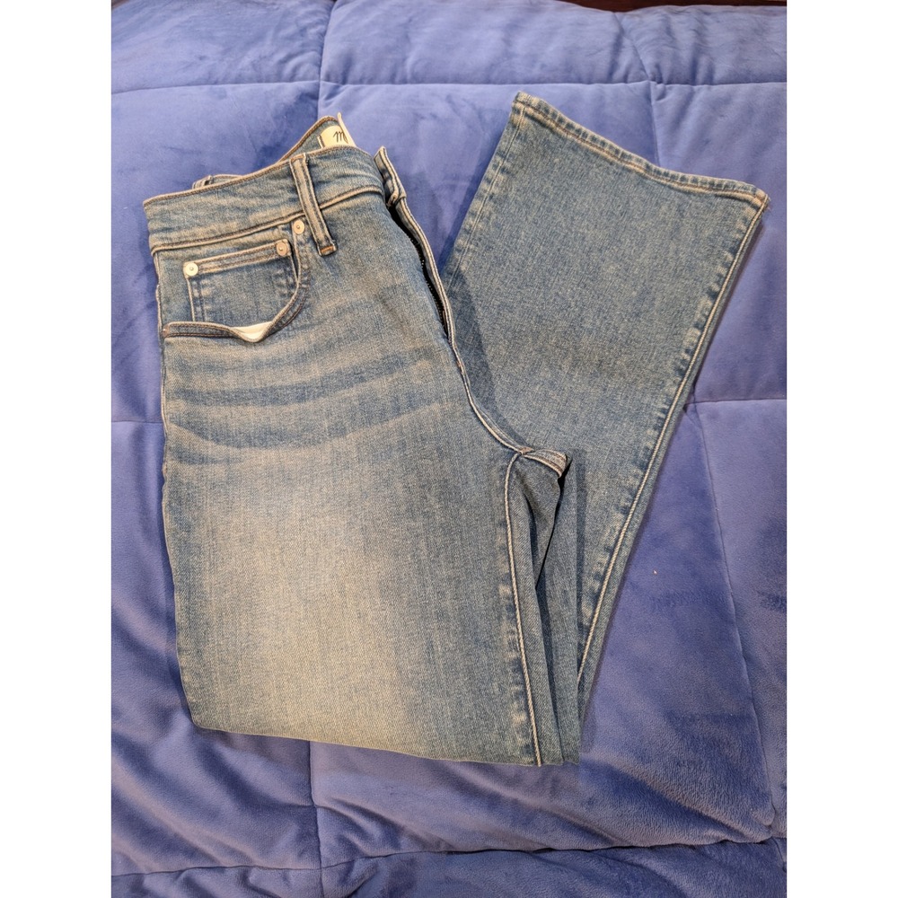 Madewell Mid-Rise Kick Out Jeans Womens 28 Blue Medium Wash Flare